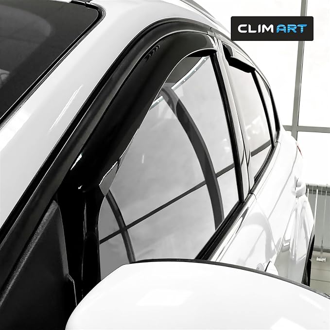 in-Channel Incredibly Durable Rain Guards for Ford Escape 2013-2019, Original Window Deflectors, Vent Deflector, Vent Window Visors, Dark Smoke Car Accessories, 4 pcs - 613289