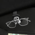 Sunglass Holder for Car Visor, Faux Leather Eyeglass Holder Clip for Car Sun Visor Organizer, Universal One Handed Operation Sun Glass Hanger, Car Interior Accessories for Women Man