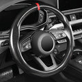 Carbon Fiber Steering Wheel Cover, Universal 15 inch, Breathable, Anti-Slip, Warm in Winter and Cool in Summer, Black