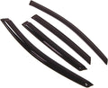WD2-173 Dark Smoke 4 Pcs Set Window Visor (Outside Mount) Deflector Rain Guard Compatible with 2008-2011 Ford Focus Sedan