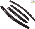 Outside Mount Window Vent Visors Rain Guards Compatible with Ford Focus Sedan 2008-2011 | Side Window Wind Deflectors Rain Shields | Black Tinted, 4 Pcs Set, BGWV-173