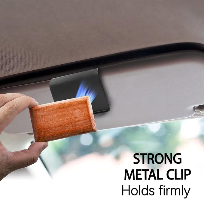 Car Air Freshener Visor Clip Compatible with Drift Car Air Freshener, Auto Accessories, Vehicle Sun Visor Metal Clip, Black, Freshener not include (3 Pack)