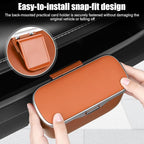 Car Trash Can, Car Garbage Bin with Lid & Handle - Leak-Proof Mini Trash Can for Car, Truck, SUV - Essential Car Accessories for Organization (Orange)