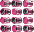 Tire Valve Stem Cap Cover - (12 Pack) Tire Air Caps Metal with Plastic Liner Corrosion Resistant Leak-Proof for Car Truck Motorcycle SUV and Bike Pink
