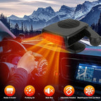 Portable Car Heater and Defroster That Plugs into Cigarette Lighter for Car 12V 200W Fast Heating and Cooling Fans for Car Hidden Handle 360 Degree Car Heaters for Vehicle