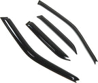 WD2-354 Dark Smoke 4 Pcs Set Window Visor (Outside Mount) Deflector Rain Guard Compatible with 1991-1994 Nissan Sentra