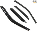 Outside Mount Window Vent Visors Rain Guards Compatible with Nissan Sentra 1991-1994 | Side Window Wind Deflectors Rain Shields | Smoke Tinted, 4 Pcs Set, DGWV-354