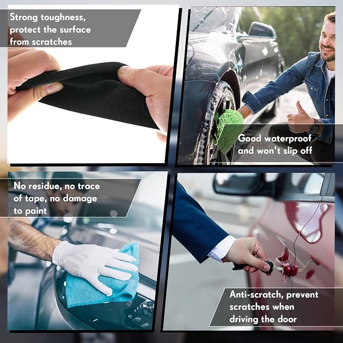 Car Door Edge Guards Door Sill Protector Automotive Entry Guard Anti Collision Scuff Sill Trim Protection Strips for Most Cars Vehicles Accessories(2.8 Inch Wide, 32.8 Feet,Black)