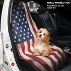 Waterproof Sweating Car Seat Cover for Post Gym Workout, Running, Swimming, Beach and Hiking, Universal Fit Non-Slip Bucket Seat Protector for Cars SUV Trucks, Machine Washable (Flag)