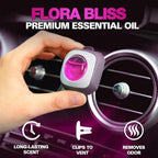 Flora Bliss Scent Car Air Freshener Vent Clip 6 Ct Long Lasting | Up to 180 days, Natural Essential Oil, Car Fragrance Accessories for Women and Men, Odor Eliminator, 4 mL Each