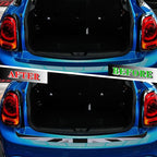 Rear Bumper Protector Sticker Compatible with Compatible with Mini Cooper F56 F55 R55 Anti-Collision Strip Trunk Threshold Decal Car Trunk Door Edge Vinyl Sticker Decoration for Car (Gray Flag)