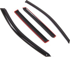 Outside Mount Window Vent Visors Rain Guards Compatible with Jeep Compass 2011-2017 | Side Window Wind Deflectors Rain Shields | Smoke Tinted, 4 Pcs Set, DGWV-762