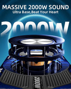 2000W 10 Inch Underseat Car Subwoofer and Amp Package, Slim Powered Under Seat Sub with Built-in Class D Amp and DSP, Blue LED Switch, Low Pass Filter, Bass Boost for Truck SUV