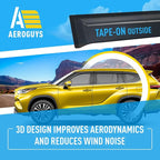 Extra Durable Window Deflectors Tape-On Window Visors Rain Guards Fit for Toyota Highlander 2020-2026, Sun Visors, Wind Vent for Shades, Exterior Car Accessories - 6pcs. AG0739
