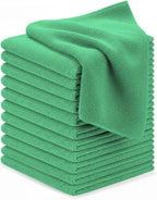 Microfiber Cleaning Cloths (Value Pack of 12) - Size 12 x 12 Inches, Highly Absorbent Cleaning Rags, Lint Free, Reusable and Washable, Microfiber Towels for Cars