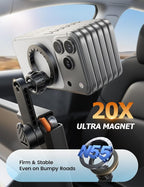 Phone Holder for Tesla Model 3 and Y Accessories 2026 - [Strongest N55 Magnet] Tesla Phone Mount, No Adhesive for Magsafe Car Mount, Magnetic Phone Holder fit iPhone 17 16 15 14 13 12 Pro Max