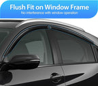 Rain Guards for GMC Acadia 2007-2016, Outside Mount Side Window Deflectors Window Visor for Rainy Day, Daily Driving & Ventilation, Smoke Tinted, 4PCS