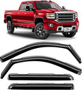 Voron Glass in-Channel Extra Durable Rain Guards for Trucks GMC Sierra 2500HD/3500HD 2015-2019 Crew Cab, Window Deflectors, Vent Window Visors, 4 Pieces - 200445