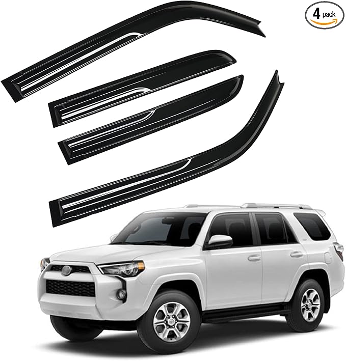 Tape-On Rain Guards Window Visor Fit for 2010-2023 Toyota 4runner Window Vent Deflector Visors 4 Pcs-94242
