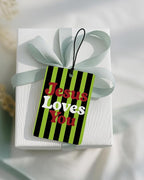 Neon Green Christian Car Air Freshener 4 Pcs for Women Men | Cyberpunk Religious Car Accessories Mirror Decor, Christian Hanging Air Freshener for Cars Closet Drawer Books