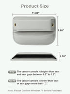 Premium Leather Car Seat Gap Filler Organizer (0.2”-1.2" Gaps), Clever Gifts for Car SUV Truck Owners (Beige, 2 Pack)