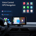 Portable Wireless Carplay Car Stereo, 7 inch HD Touchscreen for All Vehicles,with Apple CarPlay & Android Auto with Backup Camera/Mirror Link/Voice Control/Bluetooth/GPS/AUX/FM Satellite Radio