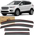 Tape-On Window Visors for Ford Escape 2013-2019 4-Door SUV, Outside Mount Rain Guards Wind Deflectors Vent Shades, Smoke-4PCS
