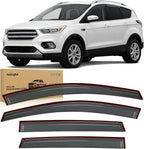 Tape-On Window Visors for Ford Escape 2013-2019 4-Door SUV, Outside Mount Rain Guards Wind Deflectors Vent Shades, Smoke-4PCS