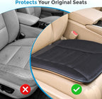 Car Seat Cushion, Memory Foam Seat Cover with Non-Slip Bottom, Universal Fit for Cars, Homes, and Offices - Soft and Comfortable, Black
