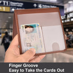 Car Registration and Insurance Holder, Vehicle Glove Box Car Organizer Men Women Wallet Accessories Case for Cards, Essential Document, Driver License, Brown