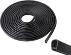 Car Door Edge Guards 5M(16.4Ft), U Shape Rubber Door Edge Protector Trim with Built-in Metal Clips, No Adhesive Needed, Easy to Cut, Universal Fit for Most Cars Trucks SUVs (Black)
