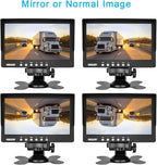 Truck Backup Camera Monitor kit,Heavyduty Vehicle Waterproof Night Vision Wide Angle Rearview Cab Cam+7 inch Screen+66ft Extension Cable for Bus/Van/Fifth Wheel/Trailer/RV/Camper/Pickup/(12V-24V)
