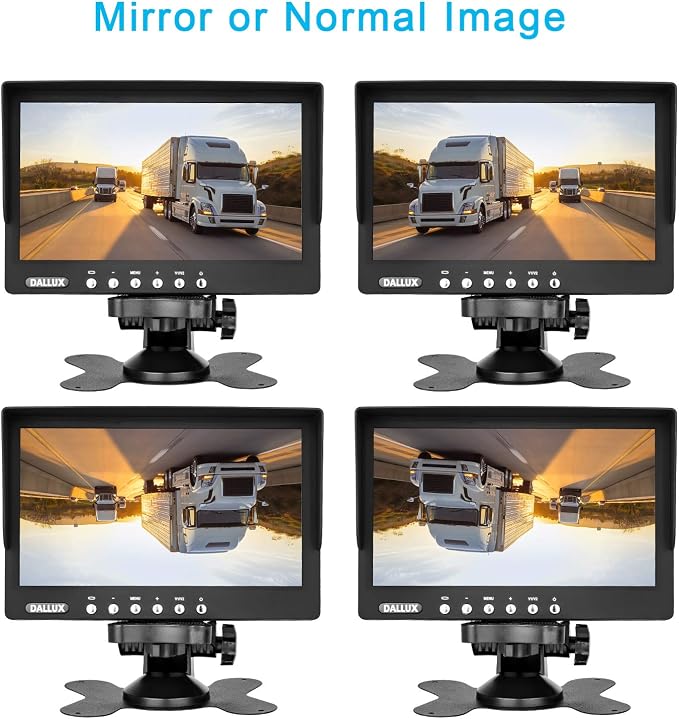 Truck Backup Camera Monitor kit,Heavyduty Vehicle Waterproof Night Vision Wide Angle Rearview Cab Cam+7 inch Screen+66ft Extension Cable for Bus/Van/Fifth Wheel/Trailer/RV/Camper/Pickup/(12V-24V)