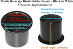 Plastic Small 2 7/8 inch Black Drop in Beverage Drink Can Holder Insert Perfectly Fits 12oz Beverage cans and 16oz Plastic Water Bottles Multipack Wholesale Bulk Listing Poker Table(2)