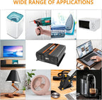 3500W Pure Sine Wave Inverter 12V to 120V with 4 Power Outlets for RV Solar Power