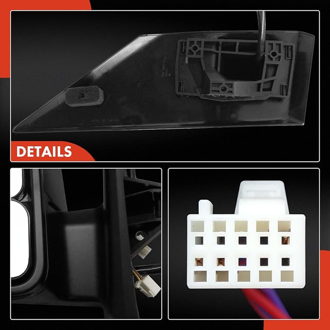 Driver Side Power Door Mirror - Compatible with Mercedes-Benz Sprinter 1500 2500 3500 2019-2022 - Heated Power Folding Black Outside Rear View Mirror w/Blind Spot Detection Turn Signal