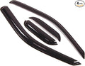 Outside Mount Window Vent Visors Rain Guards Compatible with Chevrolet Colorado EXT 2004-2012 | Side Window Wind Deflectors Rain Shields | Smoke Tinted, 4 Pcs Set, DGWV-036-2