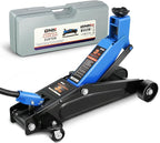 DNA Motoring 3 Ton Low Profile Floor Jack, 3 tons (6000 lbs) Capacity Fast Lift Hydraulic Trolley Service/Floor Jack, 7.7 "-21" Lifting Range, Blue, TOOLS-00674-BL