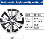 New 19x8" 19 Inch Premium Aluminum Alloy Wheel Rim Fits for 2019 2020 2021 2022 Nissan Altima | OEM Design, Alloy Replacement Wheel, Super Duty Car Rims Replacement - OE Stock Specs