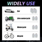 Car Wheel Tire Valve Caps, 4 PCS Bling Tire Valve Caps, Crystal Tire Caps Shinny Rhinestone for Women, Universal Car Dustproof Tire Valve Caps for Cars, Trucks, SUV and Motorcycles (AB)