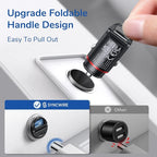USB C Car Charger 60W [PD 30W & QC 30W] USB Car Charger Adapter Fast Charging [Super Mini & All Metal] for iPhone, Samsung, Google Pixel, XiaoMi, Huawei, LG, iPad Road Trip Essentials