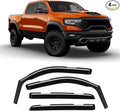 In-Channel Rain Guards Compatible with RAM 1500 2019-2026, Durable Side Windows Wind Deflectors 2019 2020 2021 2022 2023 2024 2025 2026 RAM 1500 Rain Guard Black 4 PCS
