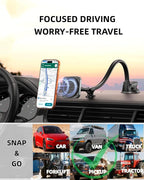for Magsafe Car Phone Mount 14-Inch Gooseneck Long Arm Extension, Universal Windshield Dashboard Industrial-Strength Suction Cup Car Phone Holder with Strong Magnets (2026 Upgraded for Magsafe)