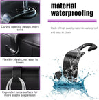 4 PCS Car Seat Headrest Hooks, Auto Backseat Organizer Hanger Holder, Vehicle Seat Back Storage Hooks for Purse Coat Umbrella Grocery Bag Handbag, Interior Car Accessories (Black)