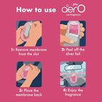AER O Hanging Car Air Freshener Gel – Rose Blossom, Long Lasting 30 Days, Leak-Proof Odor Neutralizer, Rear-View Mirror Car Air Freshener with Steady Freshness Technology, Pack of 4