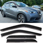 Side Window Visors rain Guards Vent Deflectors Compatible with Nissan Kicks 2018-2024, Vent Deflector Window Rain Guard Sun Shade Visors, Car Accessories 4PCS 2018 2019 2020 2021 2022 2023 2024
