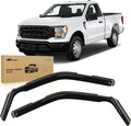 in-Channel Rain Guards for Ford F150 2021 2022 2023 2024 2026 Regular Cab/Super Cab, Vent Window Visors Low Profile Wind Deflectors for Rain & Fresh Air Ventilation, Smoke Tinted-2PCS