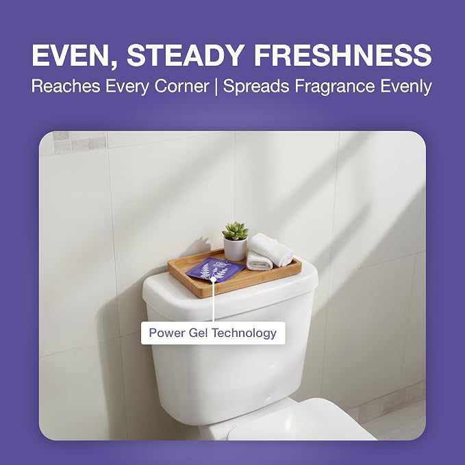 AER Power Pocket Lavender Bloom Solid Gel Air Freshener for the Entire Home with Long Lasting Scent Pack of 6