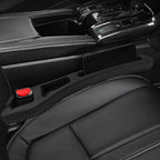 2 PCS Car Seat Gap Filler Organizer, No Drop Vehicle Seam Plug Organizer with Storage Slot, Multifunctional Console Side Gap Filler for Most Vehicles, Car Accessories (Black)