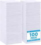White Microfiber Cleaning Cloth 100 Pack, Microfiber Towel for Cars, Lint Free, Scratch-Free, Highly Absorbent, and Cleaning Rags for House, Window and Glass, Cars, TV Screen 11.5 X11.5 inch